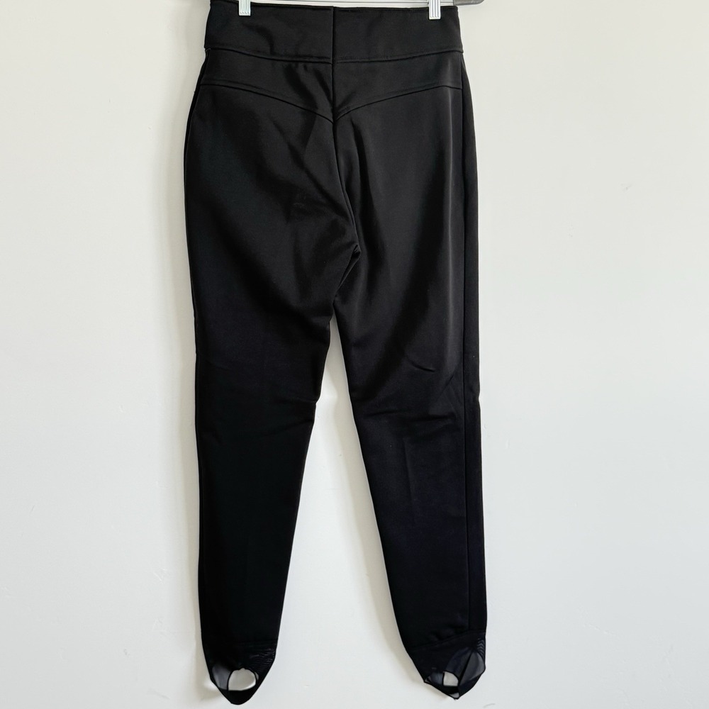 VTG Metropolis Snow Stirrup Pants Thick Ski Black Wool Blend Women 12 Lodge - Picture 9 of 9